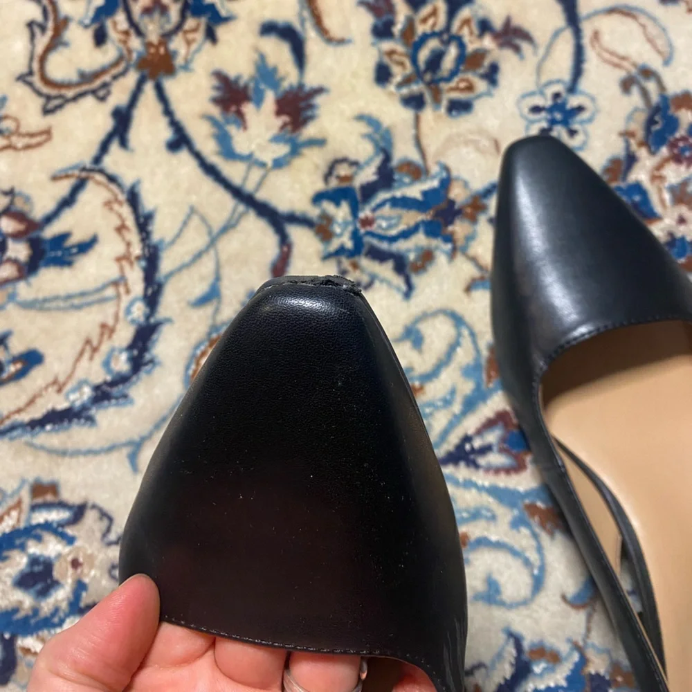 Naturalizer Ginger Black Slingback Short Block Heel Faux Leather, women’s 8.5W - Picture 5 of 8